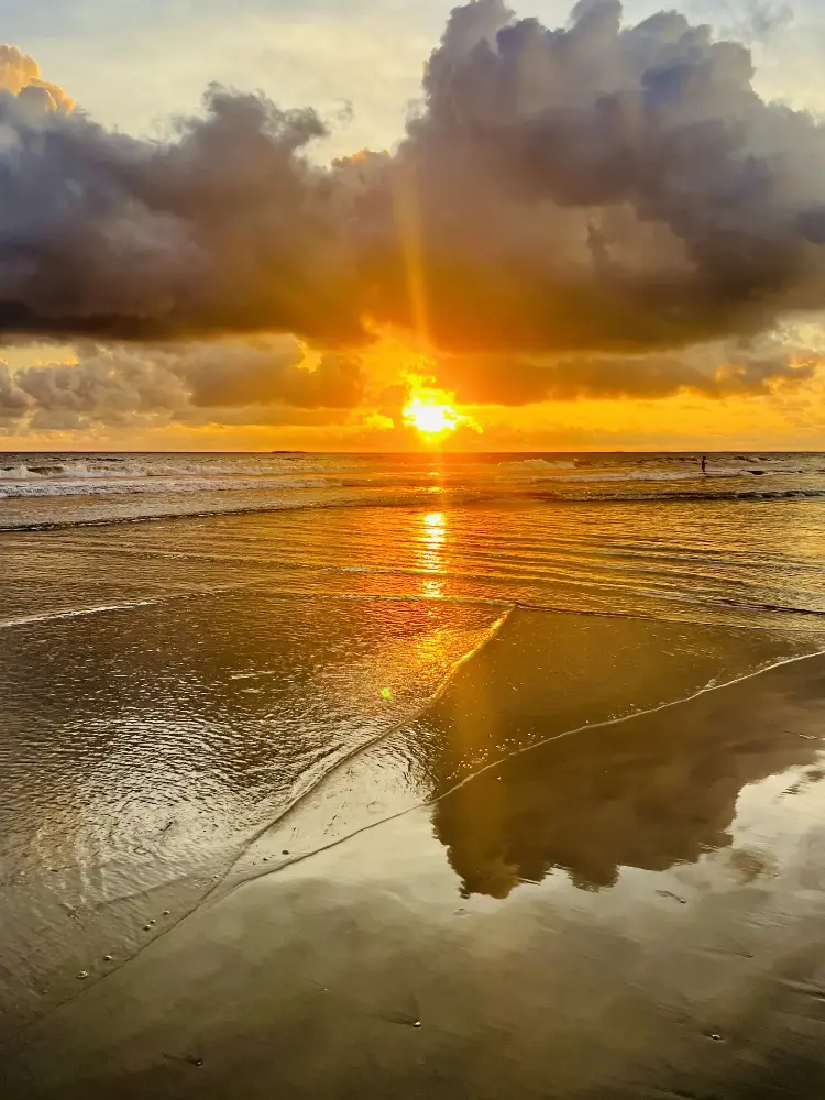 A golden sunburst