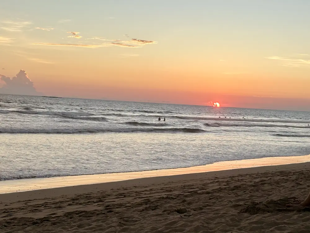 Last surfers of the day